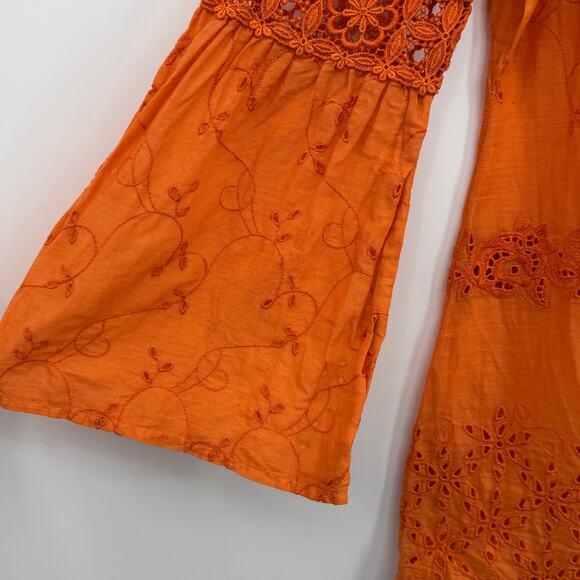 Temptation Positano blouse small crochet eyelet lace embroidered off shoulder - Picture 5 of 10